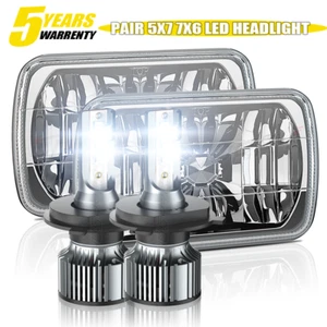 Fit Chevy Express Cargo Van 1500 2500 3500 Pair 7x6 5x7 LED Headlights Hi/Lo - Bild 1 von 16