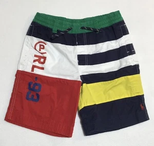 Polo Ralph Lauren Cotton Twill Shorts Boys 14 Multicolored CP RL-93 Logo Pony - Picture 1 of 7
