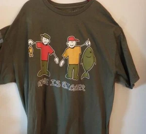 NWOT Lifestyle Men's T Shirt Short Sleeve Shirt Size 3X Fish is Bigger Fishing - Picture 1 of 3