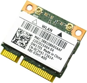 Dell Inspiron Laptop AIO Wireless WiFi Card Bluetooth 4.0 Mini-PCIe DW1705 C3Y4J - Afbeelding 1 van 1