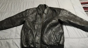 Mens Leather Jacket Retro Military Style Made in India for Homier Distributing - Picture 1 of 12