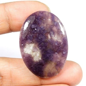 AAA+ Purple Lepidolite Cabochon 36x26mm Oval Shape Natural Gemstone Loose #10241 - Picture 1 of 6