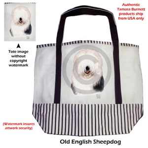 Canvas Tote - Old English Sheepdog - Picture 1 of 1