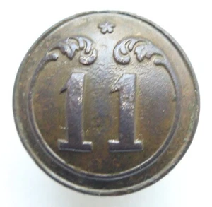 Francia 2º IMPERIO 1852-1870 11 Regimiento Ejército Militar Botón 17 mm - Imagen 1 de 3