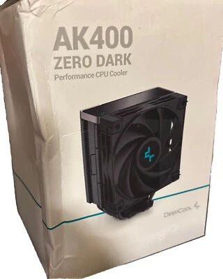 DeepCool AK400 ZERO DARK Performance CPU Cooler, 4 Copper Heat Pipes, 120mm - Image 1 of 4
