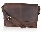  Leather Messenger Bag For Men And Women - Laptop Briefcase Bag For Wood