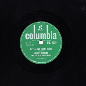 JOHNNY DUNCAN SKIFFLE 78 " FOOTPRINTS IN THE SNOW / GET ALONG HOME CINDY " E/E+ - Picture 1 of 2