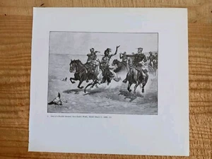 VERHAFTUNG DES BLACKFEET-MÖRDERS VON REMINGTON. 1993 EXLIBRIS 12,7" x 12" KUNSTDRUCK - Bild 1 von 3