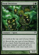1x FOIL Feral Deceiver Champions of Kamigawa MtG Magic Green Common 1 x1 Card