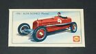 1964 SHELL RACING CARS CARD #16 1931 ALFA ROMEO MONZA CAR CARDS
