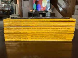 1989 Vintage National Geographic Magazine - 10 Months - Missing Feb and April - Picture 1 of 15