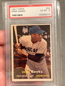 1957 Topps Ernie Banks #55 PSA 6
