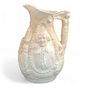 Old Hall Steingut Wedgwood Portrait Krug, CW Cunnington Typed Note, um 1875 - Bild 1 von 21