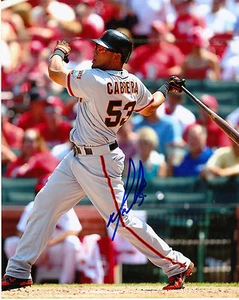 MELKY CABRERA  SAN FRANCISCO GIANTS    ACTION SIGNED 8x10 - Picture 1 of 1