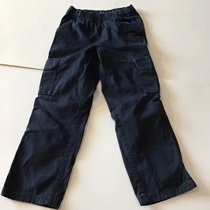 Childrens Place Cargo Pant Boys 7 Black Pull On Adjustable Waist Tabs Utility - Picture 1 of 13