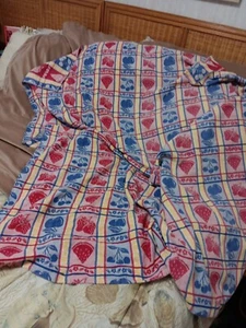Vintage Fruit Fabric Tablecloth Country Farmhouse Cottage Multicolor 46" X 62" - Picture 1 of 6