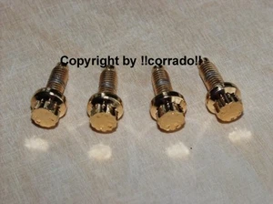 >vergoldet< Heckklappen-Scharnier-Schrauben Heckklappe Golf 3/4_Polo 4 6N >gold< - Picture 1 of 1