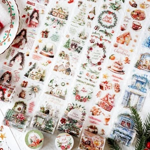 6 Rolls Floral Washi Tape Set PET Christmas Tape Stickers for Journaling, Scr... - Picture 1 of 7