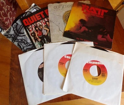 Hair & GLAM Metal Set of 7 45s Quiet Riot, Ratt, Whitesnake, Warrant and More - Image 1 of 4