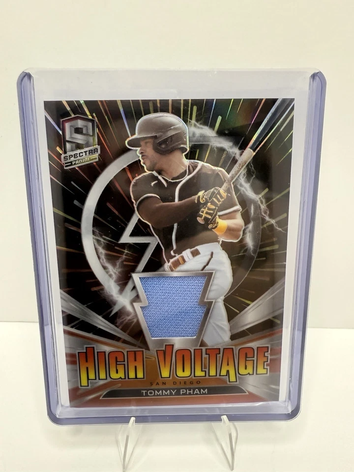 2021 Panini Spectra Tommy Pham High Voltage Game-Worn Patch 54/75 - Image 1 of 4
