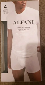 Camiseta Alfani cuello redondo para hombre pequeña negra paquete de 4 100 % algodón ajuste regular sin etiquetas - Imagen 1 de 3