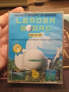 LEADER BOARD X COMMODORE 64 GIOCO ORIGINALE CASSETTA C64 GAME GOLF - Afbeelding 1 van 9