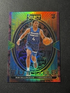 2024 Panini Select Rob Dillingham Future TIE DYE PRIZM JERSEY NUMBER 4/25 Rookie - Picture 1 of 2
