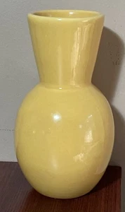 Crate and Barrel Mustard Yellow Ceramic Vase Portugal - Picture 1 of 4