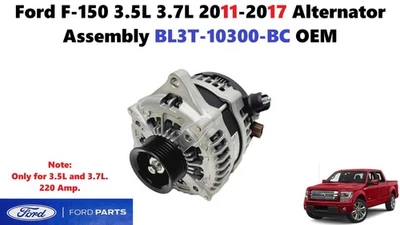 Ford F150 3.5L 3.7L 2011-2017 Alternator Assembly BL3T-10300-BC - Image 1 of 4