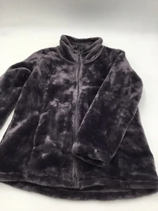 32 Degrees Women's Plush Faux Fur Full Zip Jacket, Grey, Medium - Picture 1 of 2