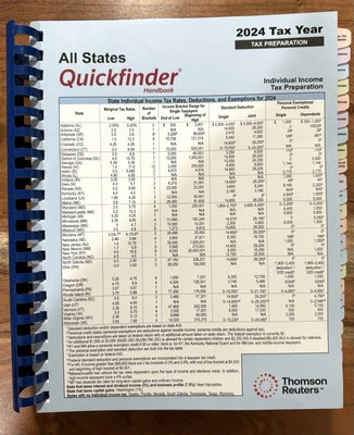 All States Quickfinder Handbook 2024 Tax Year Tax Preparation Individual Income Foto 1 de 4