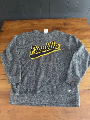 Sudadera Franklin College Varsity Spirit cuello redondo talla SM gris amarillo Foto 1 de 4