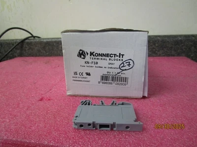 Qty (27) Automation Direct Konnect-IT Terminal Blocks Gray Fuse Holder KN-F10 - Image 1 of 4
