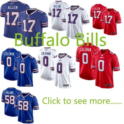 Camiseta cosida para hombre Bills 2025 Player Game nueva con etiquetas Foto 1 de 2