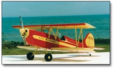VINTAGE BALSA USA 1/4 SCALE EAA BIPE MODEL AIRPLANE KIT #1449 - image 1 of 4