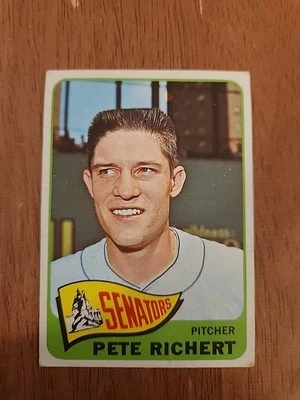 👌👌👌1965 Topps - Lanzador de los Senadores de Washington Peter Richert #252👍👍👍 Foto 1 de 4