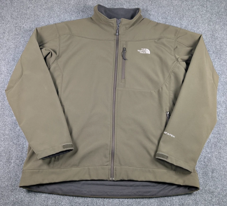 The North Face Apex 仿生软壳夹克男式 2XL 橄榄绿 — 第 1/4 张图片