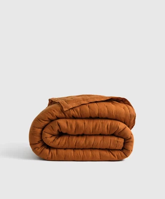 NWT QUINCE EUROPEAN LINEN DREAM QUILT ONLY KING / CAL KING TERRACOTTA MSRP $180 - Image 1 of 4