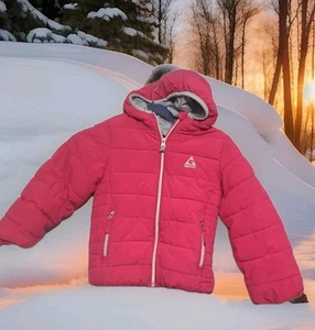 Gerry Size 5 Girl’s Full zip hooded coat Pink Soft Warm Jacket Outerwear - Picture 1 of 13