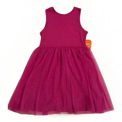 Vestido tutú sin mangas Wonder Nation niñas grande 10-12 PLUS forrado con bayas lisas NUEVO Foto 1 de 4