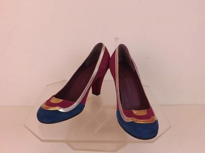 НОВЫЙ MARC JACOBS ЦВЕТ БЛОКА ЗАМШИ ДВА ТОНА КОЖИ КЛАССИЧЕСКИЕ НАСОСЫ 37 ИТАЛИИ - Изображение 1 из 4