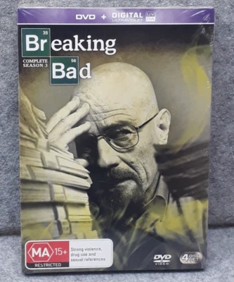 NEW: BREAKING BAD Season 3 Comedy Drama Action Series DVD Region 4 PAL Free Post - Image 1 of 2