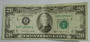 SN553 1990 $20 Dollar Bill - Picture 1 of 2