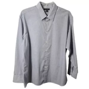 Structure (Fitted) Men's Light Blue/Grey Long Sleeved Collared Shirt Size 2XL - Picture 1 of 13