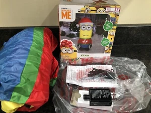 Despicable Me Inflatable Minion Kevin Ugly Sweater Lights Up Christmas 3.5' - Picture 1 of 13
