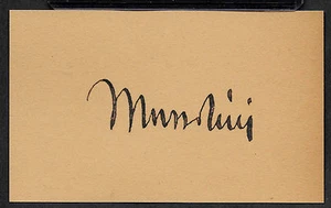 Autógrafo Benito Mussolini reimpreso en tarjeta original genuina década de 1930 3X5 - Imagen 1 de 1