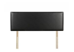 4FT 6IN FAUX LEATHER HEADBOARD BLACK ALSO AVAILABLE IN BROWN TO FIT A DIVAN BED