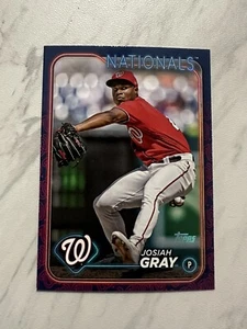 2024 Topps Series 2 Josiah Gray Team Color Logo - Picture 1 of 2