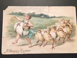 Happy Easter Postcard: postmarked 1909 - Picture 1 of 2