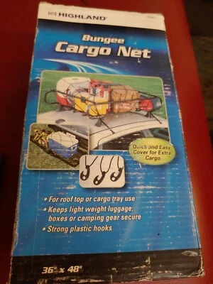 HIGHLAND BUNGEE CARGO NET 36" X 48" Equipo de carga para camping #95001 Foto 1 de 4